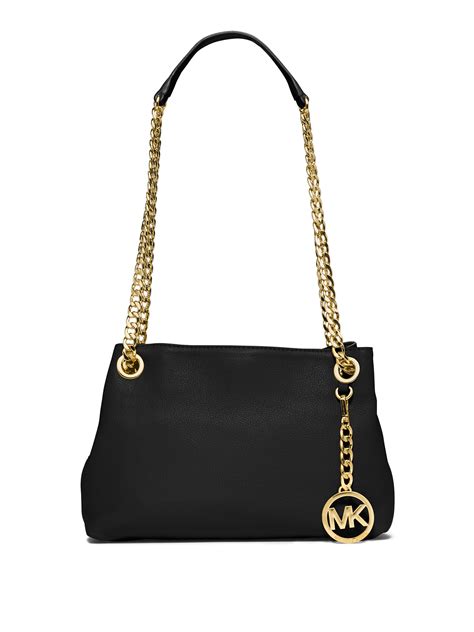 sac michael kors jet set chain noir|michael kors leather shoulder bag.